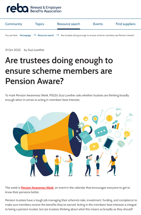 Image for opinion “Are trustees doing enough to ensure scheme members are Pension Aware?”
